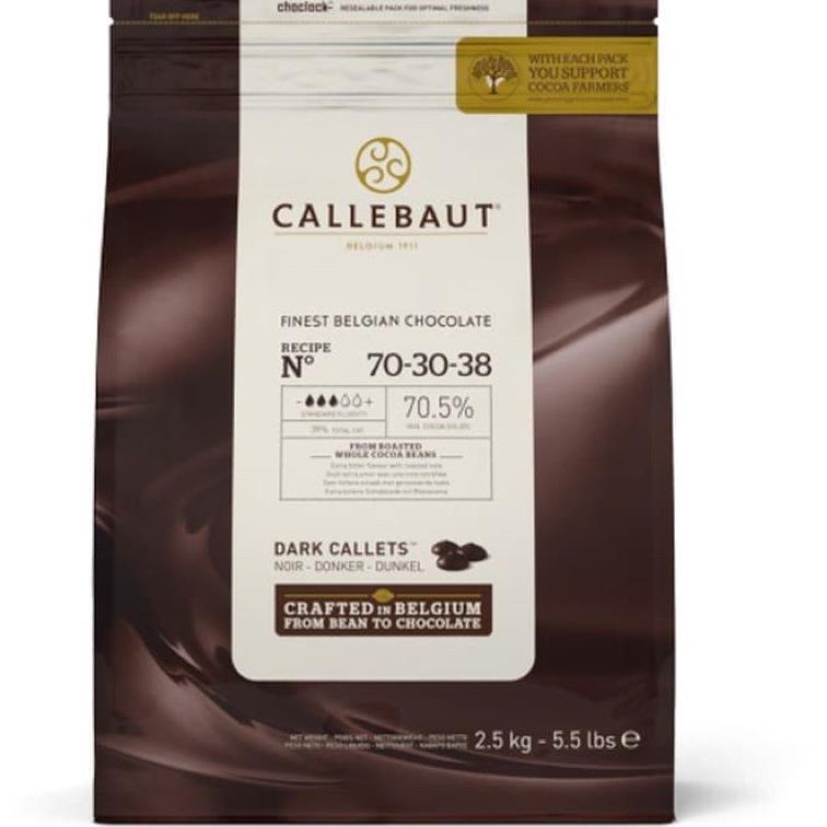 

Promo.. CALLEBAUT 70 % DARK CHOCOLATE COUVERTURE CALLETS 70-30-38 cokelat coklat 250gr WFI