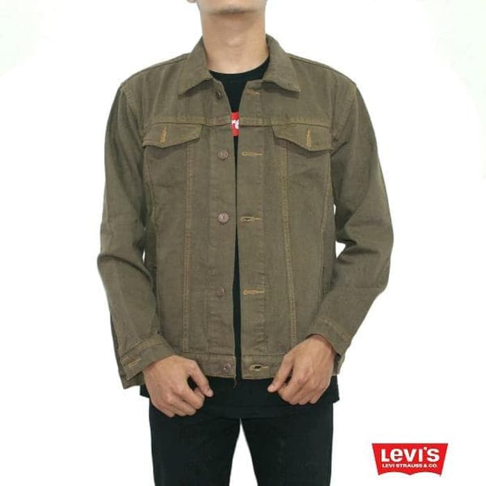 NEW MT JAKET JEANS DENIM PRIA LEVIS COKLAT COKELAT JACKET JEKET JINS COWOK
