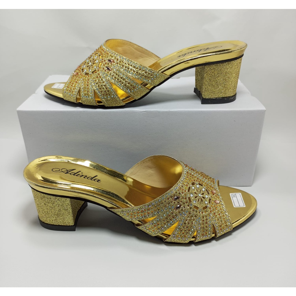 Sendal wanita/Sandal payet AD-68/sandal pesta wanita/sandal wanita terbaru/sandal kondangan/sandal wedges/sepatu wanita hak tinggi/sandal hak tahu/high heels