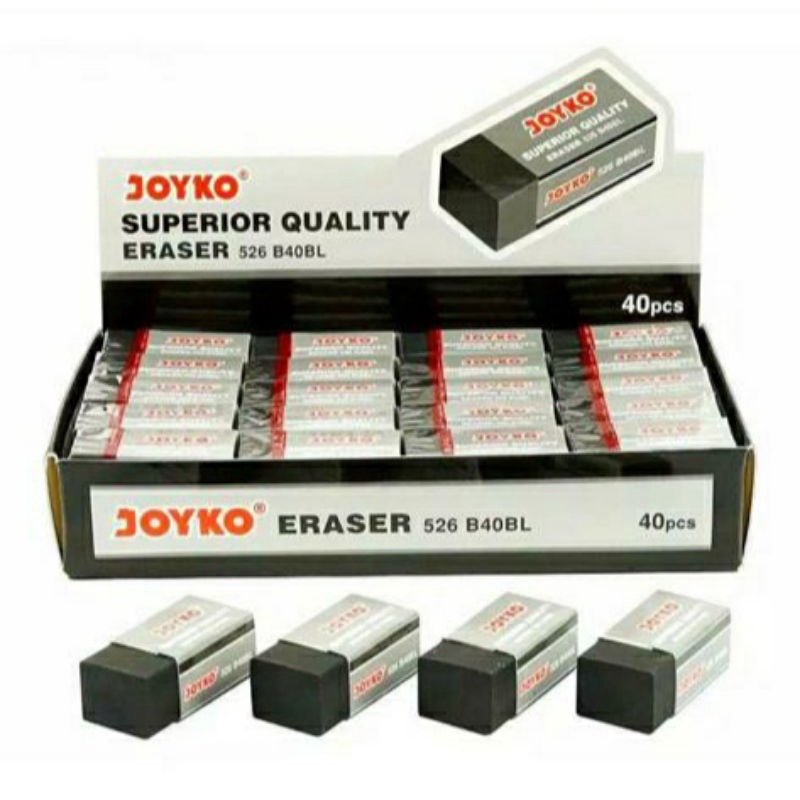 

Joyko Eraset 526-B40BL 1 Pack Isi 40 PCS | Penghapus Tanpa Meninggalkan Noda Stationery
