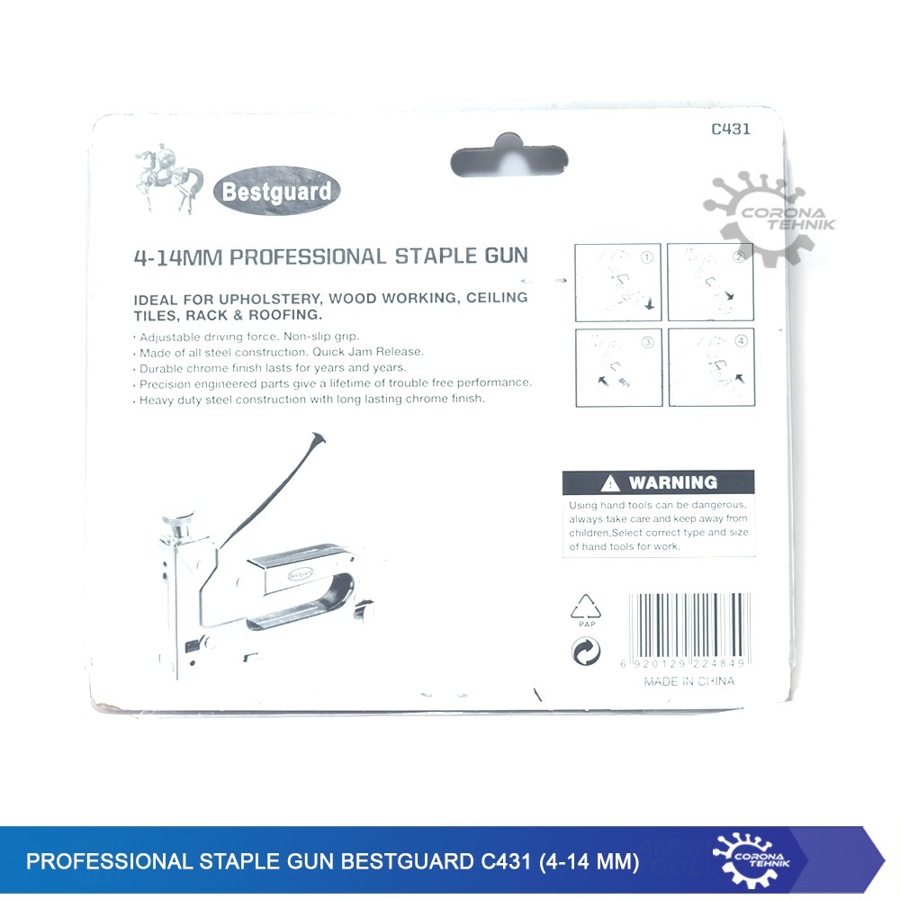 Professional Staple Gun Bestguard C431 (4-14 mm)