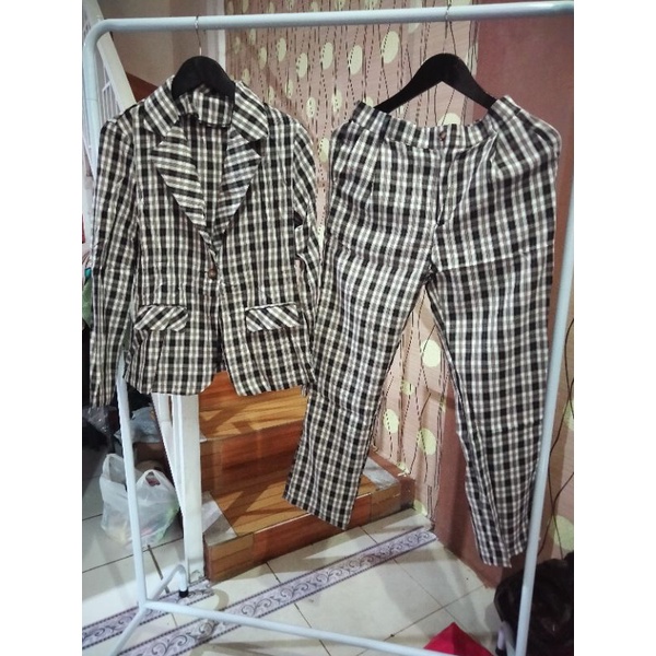 setelan blezer wanita import