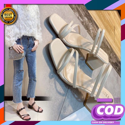 High Heels Hak Tinggi Wisuda Hills Hak Kaca Sendal Kondangan Sandal Ji Sandal Heels Wanita 5Cm Terla