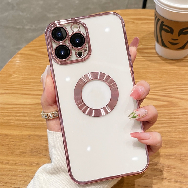 IPHONE  Casing Hp Mewah 8D Lapis Emas Untuk Iphone14 13 12 11 Promax7 +8 PLUS X XS MAX XR Case