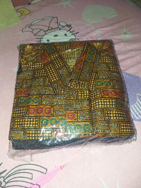 Couple Batik Maxi Dress Gamis Brokat Maudya Nitia Busui Original