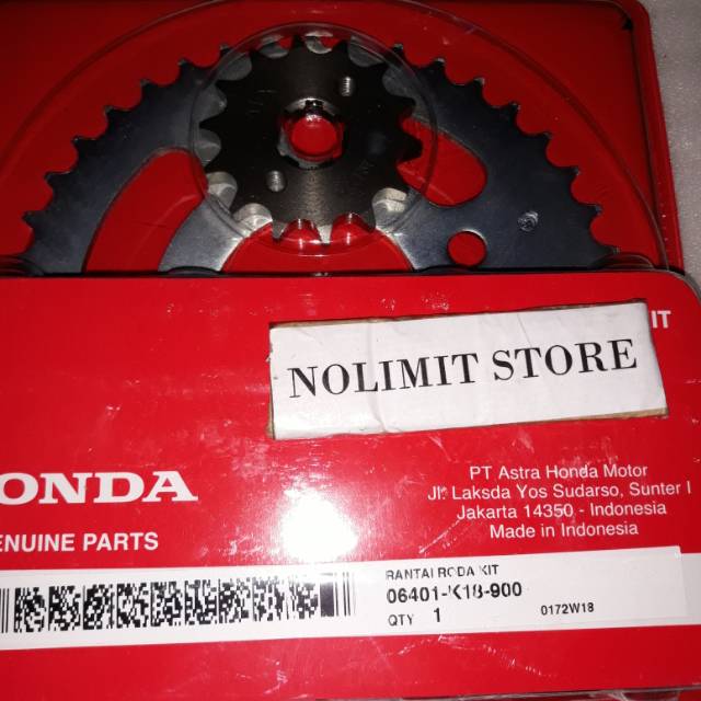 Gear Set Honda Verza Asli