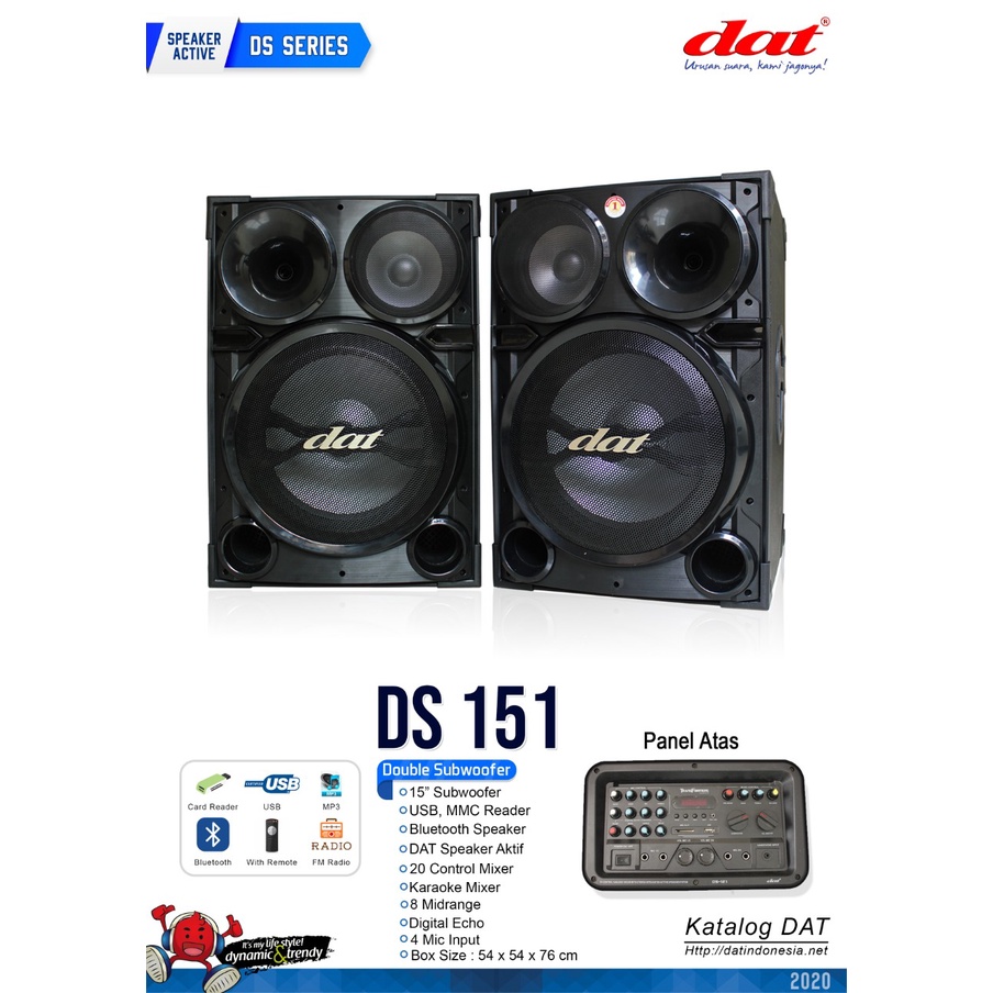 DAT DS - 151 Speaker Aktif Pasif 15 Inch