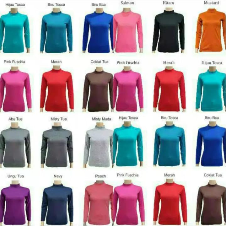 DISKON MANSET KAOS JUMBO / MANSET JUMBO XXL TURTLENECK/ ATASAN / BAJU DALAMAN / INNER KEBAYA TURTLENECK