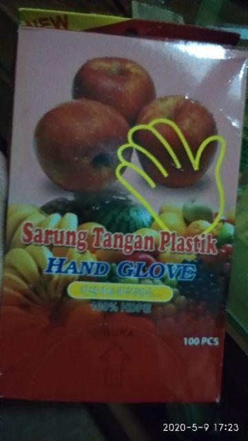 Sarung Tangan Plastik / Sarung Tangan Dapur / Sarung Tangan Masak Glove 1 Box Isi 100 Pc Berkualitas