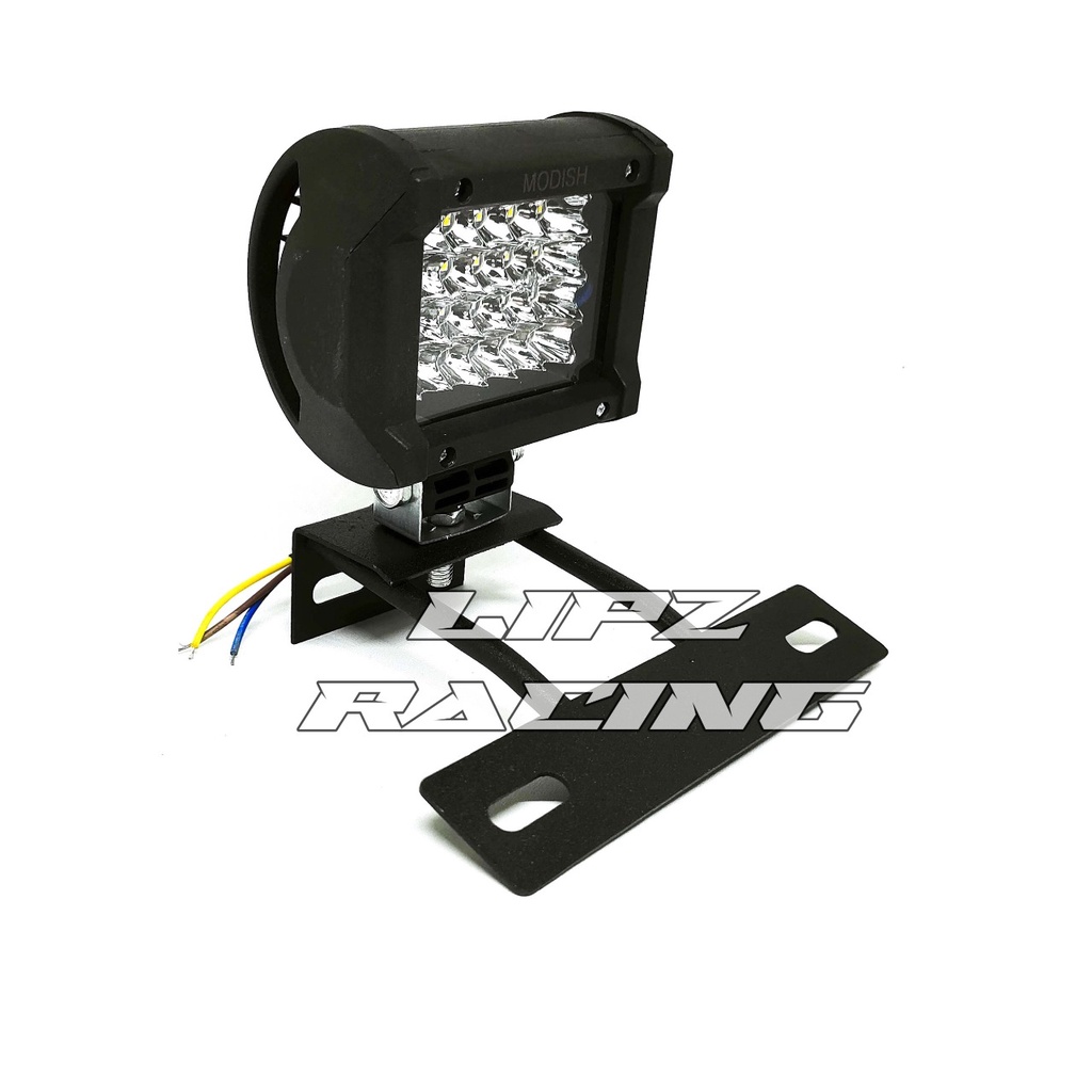 PAKET LAMPU TEMBAK LED MODEL 4598 CAHAYA PUTIH + BREKET RX-KING  LAMPU TEMBAK MOTOR