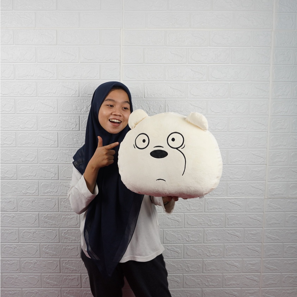 Boneka Bantal Kepala WE BARE BEARS Panda Terbaru Berbahan Halus dan Lembut bantal sova cocok untuk hiasan