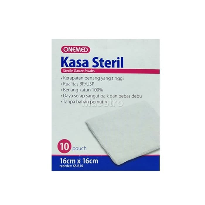  Kasa Steril  OneMed 16x16cm 16x16 cm Gauze Swabs Swab Kain 