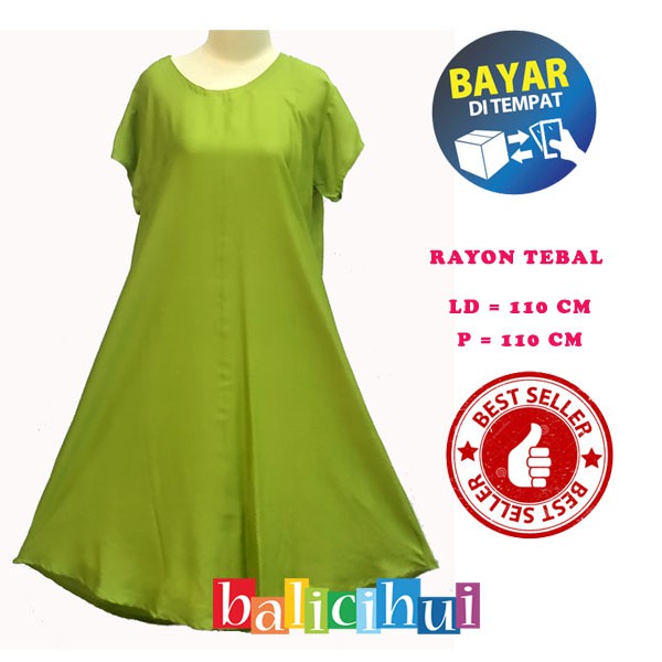 BALICIHUI DASTER PAYUNG BALI DRESS BALI POLOS JUMBO FIT TO XL