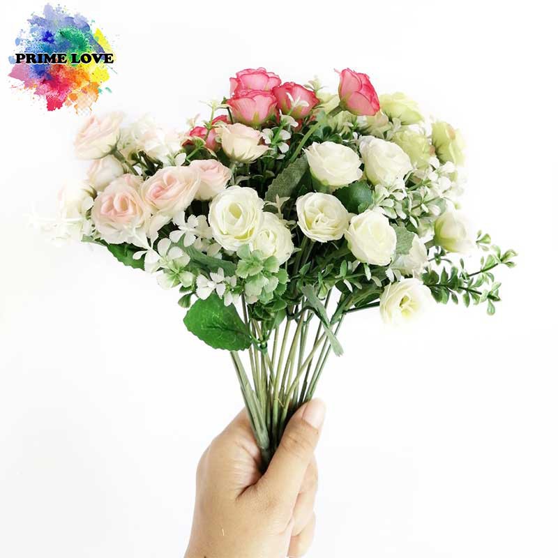 Bunga Mawar Plastik Putik Kecil Buket Artificial Dekorasi - AF26