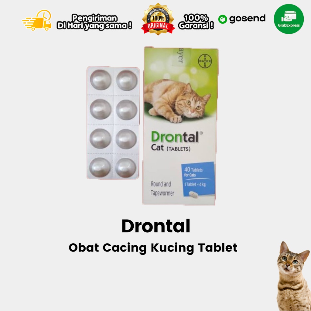 Drontal Cat Tablets Obat Cacing untuk Kucing