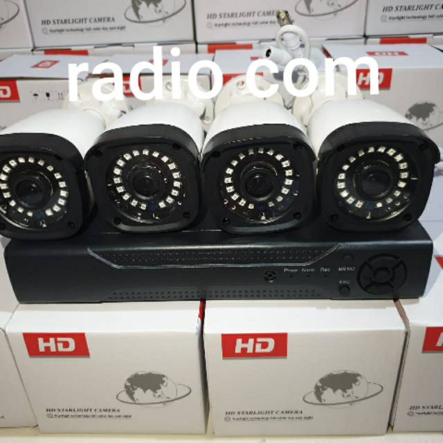 Paket cctv 4 chanel 4 camera 5mp outdoor anti air garansi 2thn