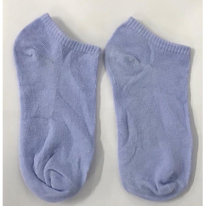 ❤️GTB❤️ Kaos Kaki Pendek Semata Kaki Ankle Cute Short Socks Kaos Kaki Polos-POLOS BIRU TERANG