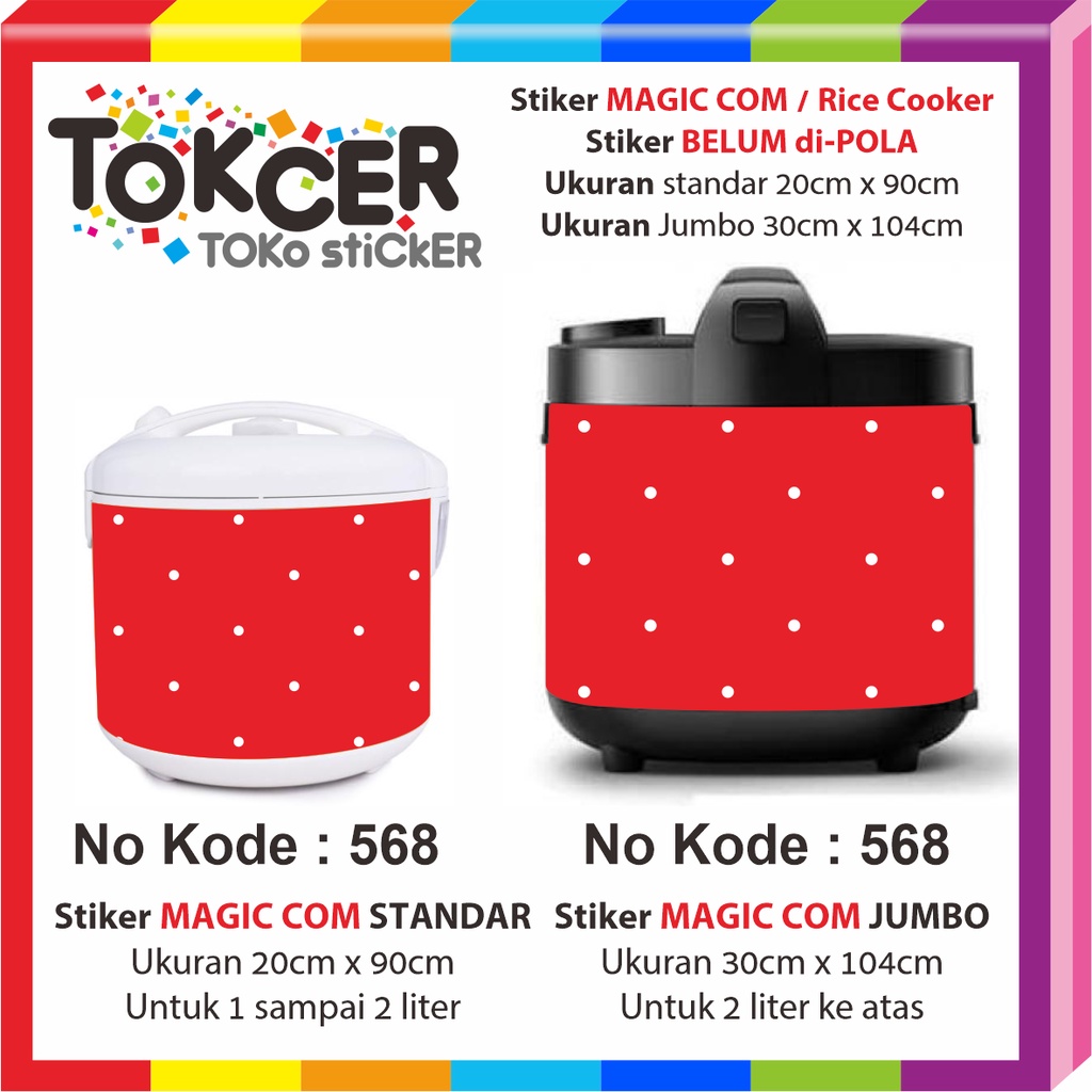 Stiker MAGIC COM / Rice Cooker POLKADOT