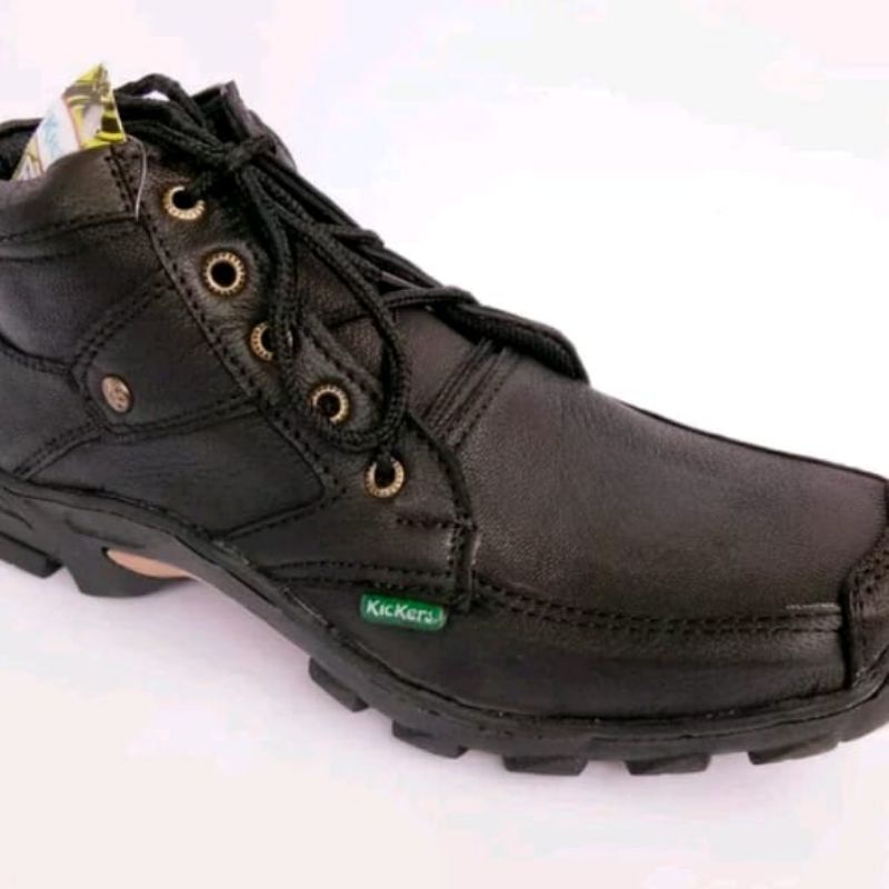 sepatu kulit asli sepatu boot hitam sepatu kerja sepatu dinas sepatu sekolah nyaman dipakai