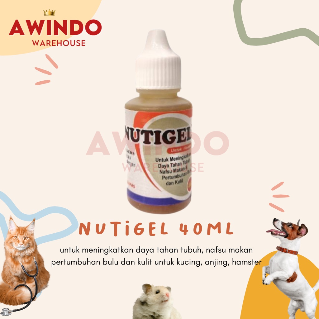 NUTIGEL BTM - Vitamin Nafsu Makan Daya Tahan Tubuh Pertumbuhan Bulu Kulit Kucing Anjing Hamster