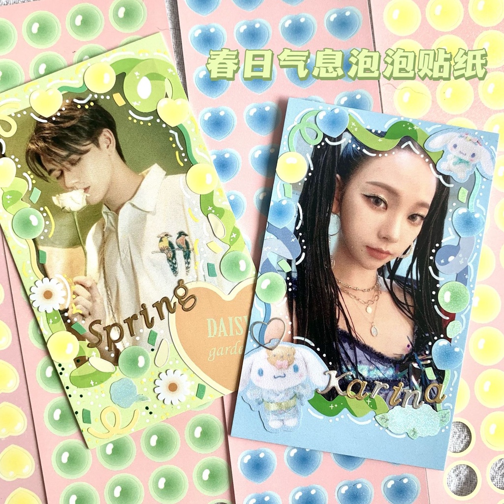 Galicici Stiker Bubble Hologram Gaya Korea Untuk Dekorasi Notebook