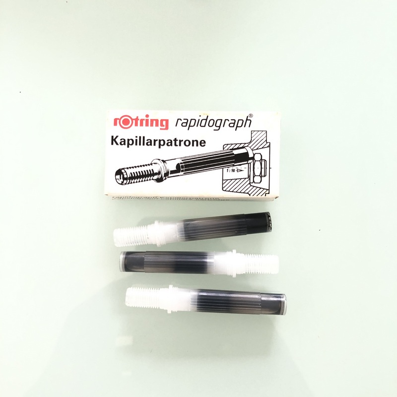 

Rotring Tinta Cardridge Rapidograph warna Hitam 1 dus isi 3 tube( Tinta d i tabung / tube nya rusak/kering)
