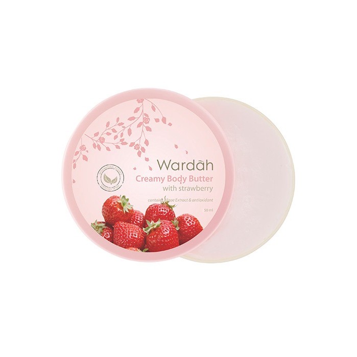 Wardah Creamy Body Butter 50ml Passion Fruit Strawberry Milk - Stawberry