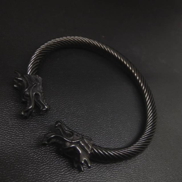 Gelang Titanium Naga Hitam