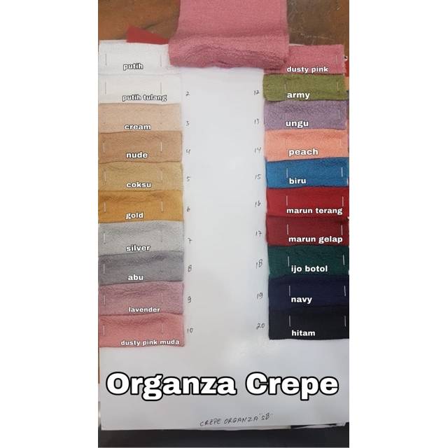 Kain Organza Crepe Kusut - Per 0.5 meter