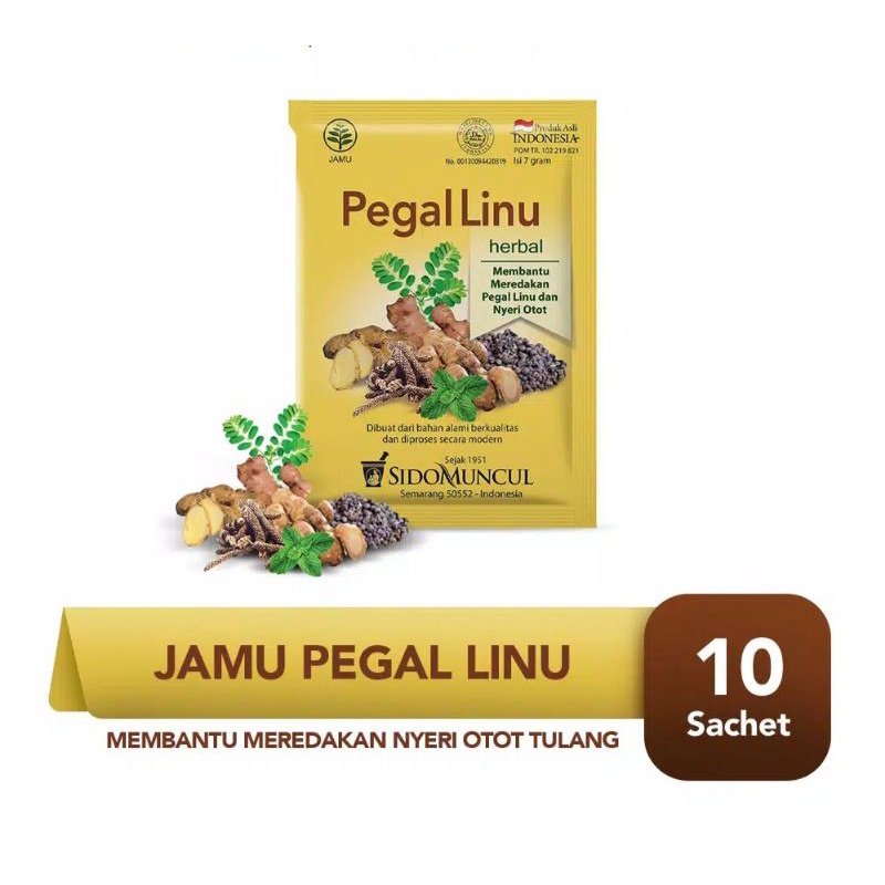 

JAMU PEGAL LINU SIDOMUNCUL HERBAL SIDO MUNCUL - NYERI OTOT LELAH OLAHRAGA 10 sachet JAMU TRADISIONAL DIDEL HERBAL (COD)