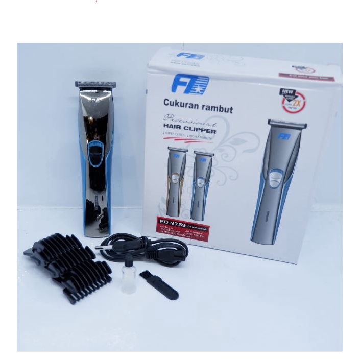 FD-9759 Hair Clipper Alat Cukur Dengan Baterai Rechargeable Memotong Lebih Cepat