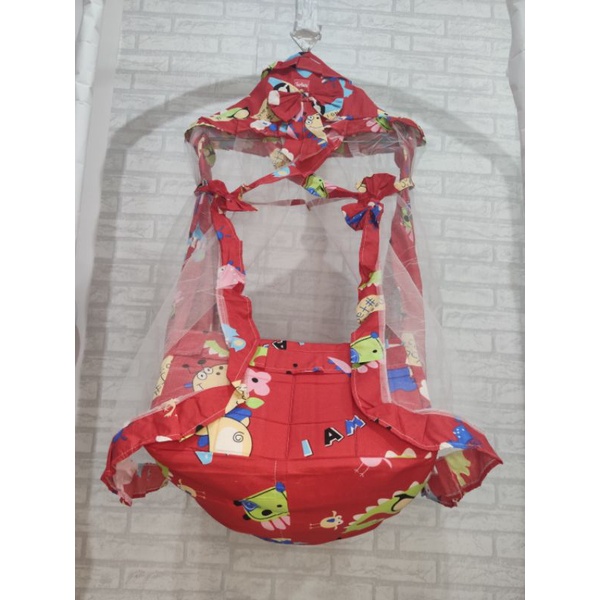 Ayunan Kelambu Karakter 3in1 Model Pita-Dino merah
