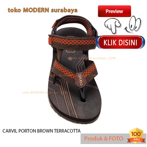 CARVIL PORTON BROWN TERRACOTTA sandal anak casual sandal gunung