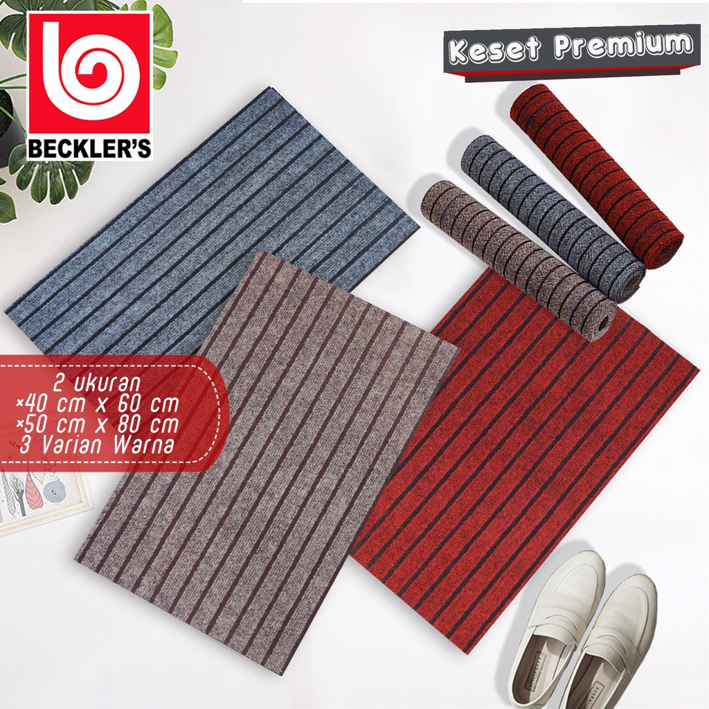 Keset Karet Rubber Premium Anti Slip Motif GARIS Bahan PVC Karet 2 UKURAN