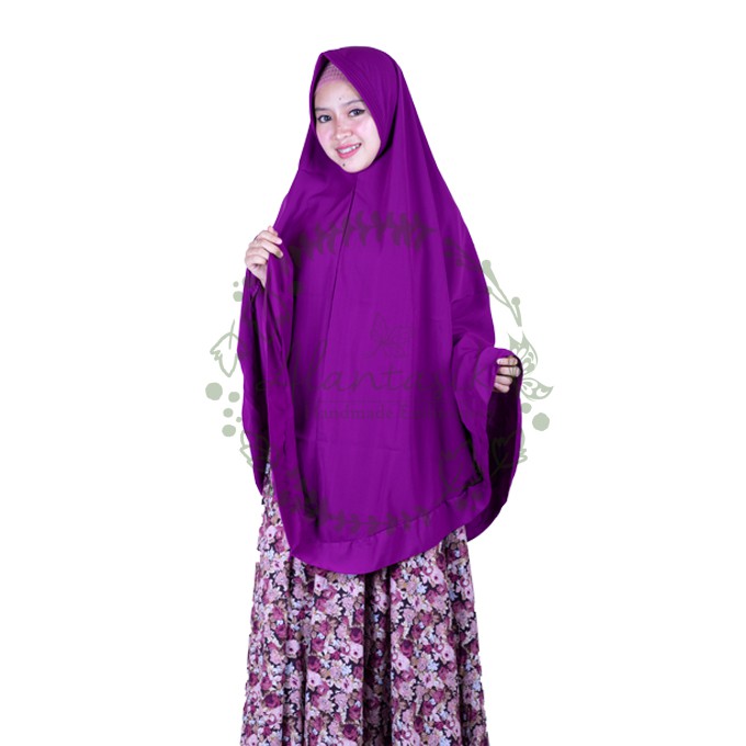 Alantasik - jilbab ALISHA jumbo XL Rempel R.23 / khimar instan hijab syari panjang wanita R.23