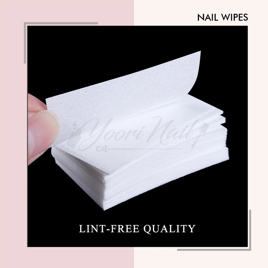 Nail Wipes Remover pads tissue nail wipe kapas kuku tisu nail polish gel polish