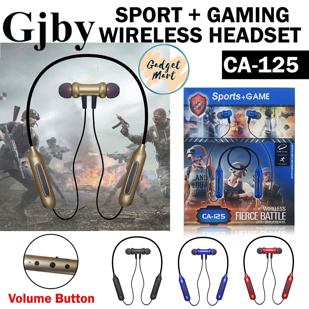 SPORT HEADPHONE WIRELESS BLUETOOTH GAMING GJBY CA-125