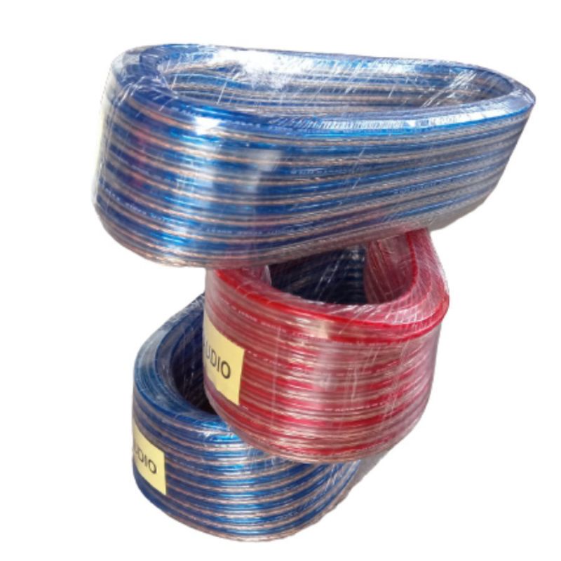 KABEL LISTRIK TRANSPARAN 2X50,KABEL AUDIO LISTRIK SERABUT 1ROLL