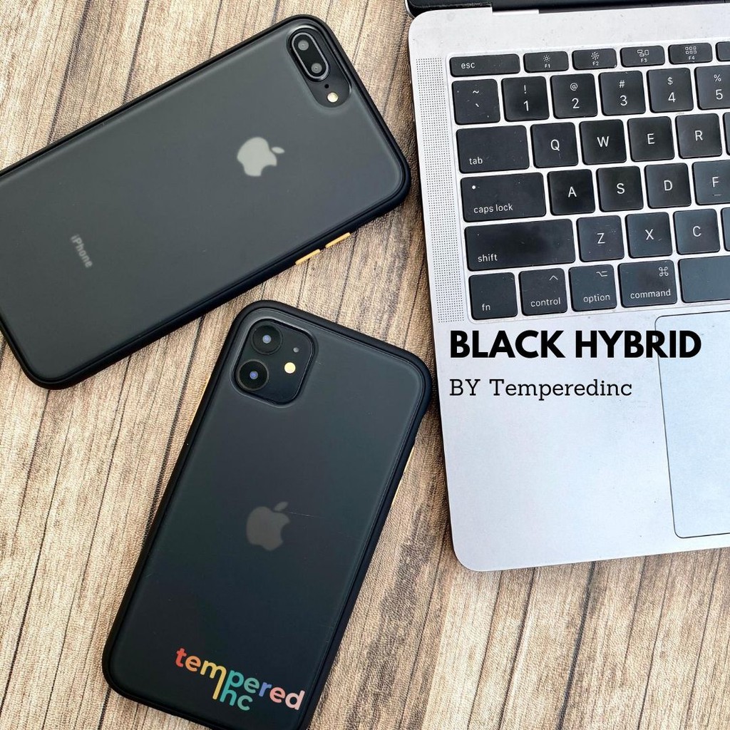 Premium Quality !!! ORIGINAL Hybrid Glass case iphone ( Ganti Tombol Sesukamu )