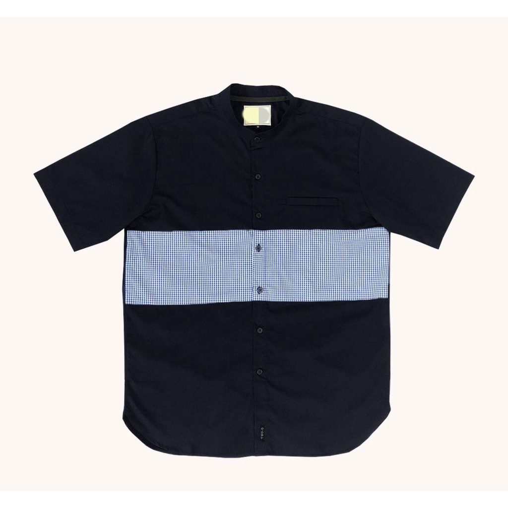 Kemeja Koko (Kemko) Pria Dewasa Lengan Pendek | Baju Koko Pria Lengan Pendek Bahan Katun Warna Hitam