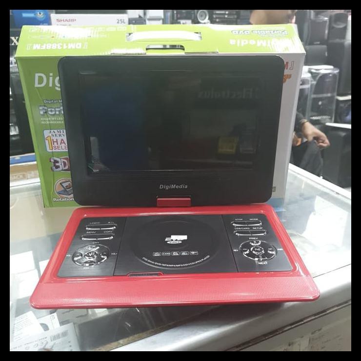 TV/DVD portable Digimedia 12,5 inch type DM-1388FM with battery charge - TERSEDIA BIRU