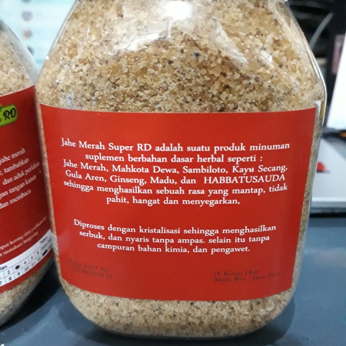 

tradisional-minuman- jahe merah rd serbuk jahe merah super plus 330gr -minuman-tradisional.