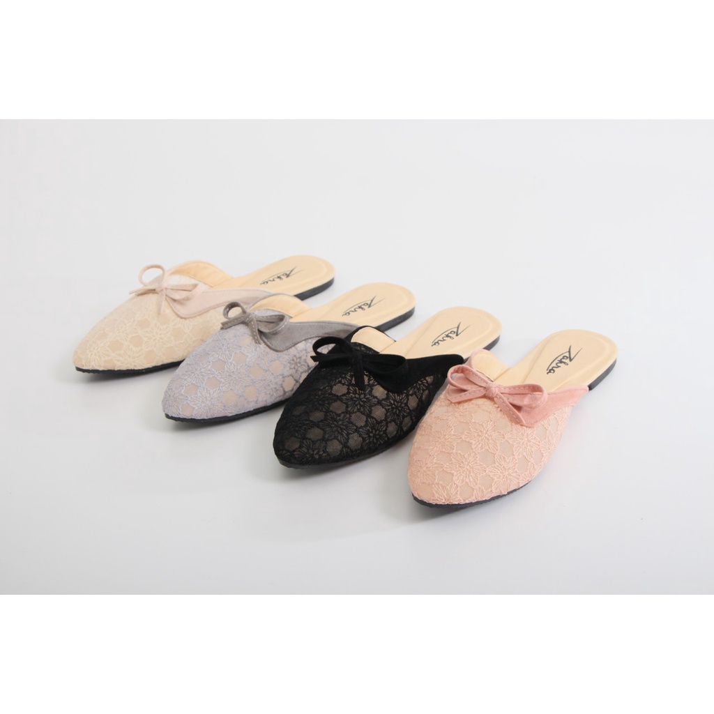 Arlaine- Alexa selop wanita / sandal slop wanita / sandal brukat / sandal slop pita