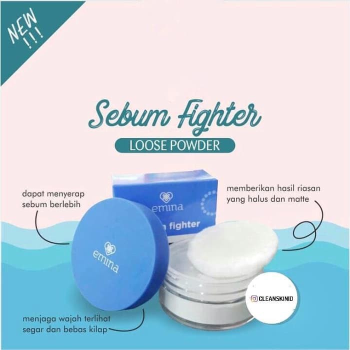 Emina sebum fighter loose powder | Bedak Tabur