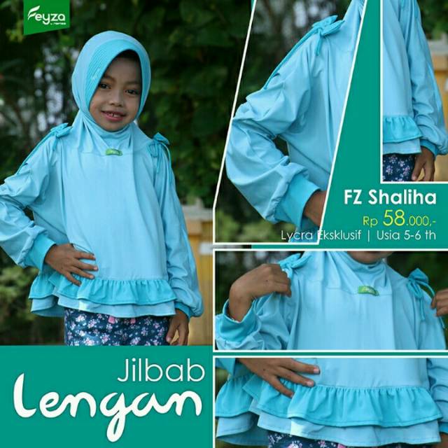 Jilbab Feyza Shaliha/Hijab anak lengan/Jilbab instan/Berkualitas