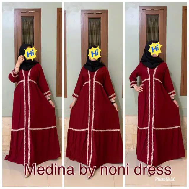 Daster arab NONI MEDINA Dress Rayon Super Busui Original