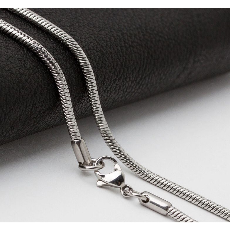 Kalung Titanium Anti karat Pria Dan wanita - Rantai Gepeng Import Korea style - kalung Gepeng Emas - KALUNG TITANIUM PRIA &amp; WANITA ANTI KARAT / KALUNG LAPISAN EMAS ANTI KARAT