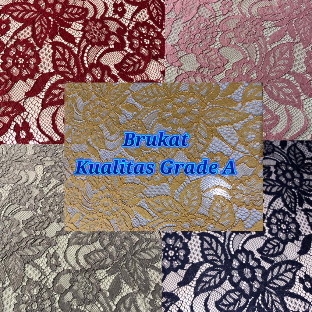 Kain Brukat Brokat Motif Harga setengah meter