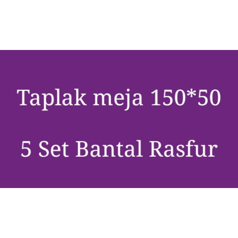 TAPLAK + 5 Set Bantal Rasfur