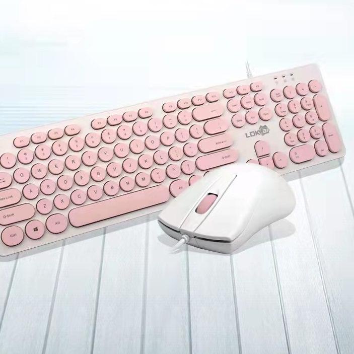 ♛ ( ) Viqoo Keyboard manipulator gaming retro punk style silent keyboard k19 ✬
